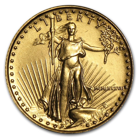 1987 1/10 oz Gold American Eagle BU (MCMLXXXVII) 1987 1/10 oz Gold American Eagle BU (MCMLXXXVII)